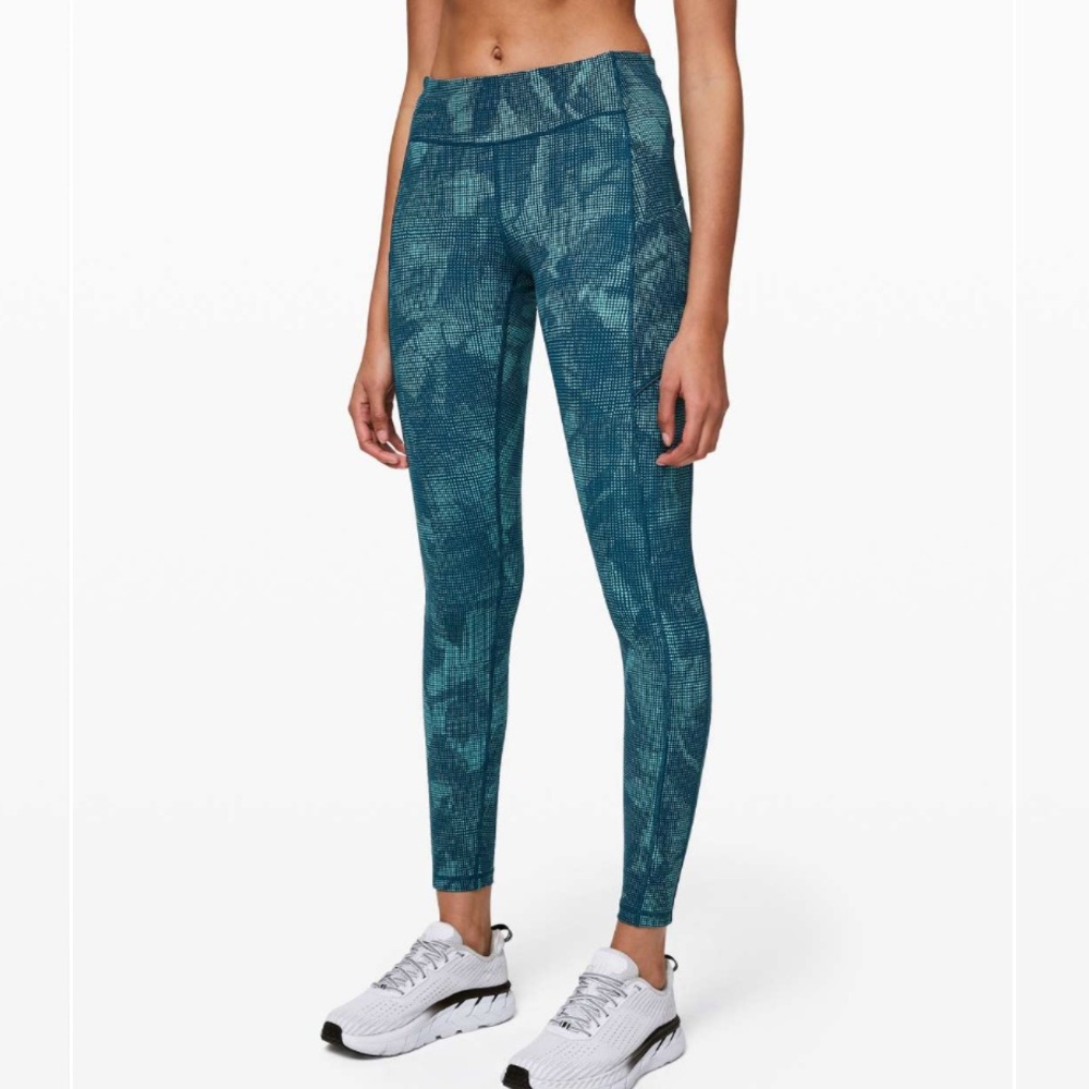 lululemon athletica Blue Patterned Leggings